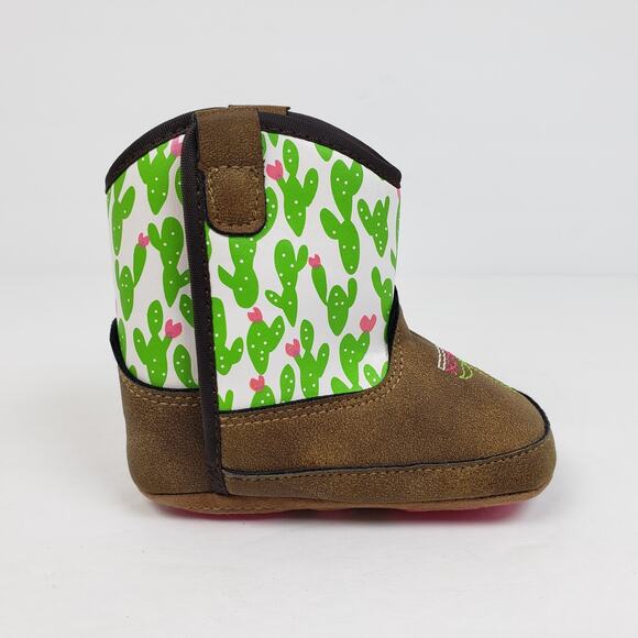 Ariat Lil Stompers Infant Baby Girls Cactus Western Cowboy Boots 81464-00 - Picture 4 of 11